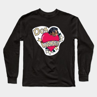 Rottweiler Dog Mom Tattoo Long Sleeve T-Shirt